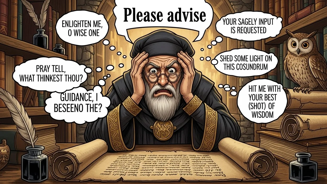 Other ways to say Please Advise