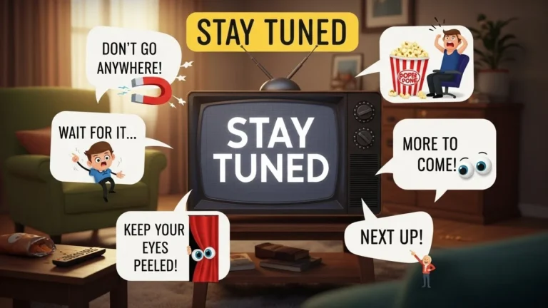 other ways to say Stay Tuned