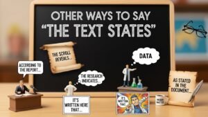 other ways to say The Text States