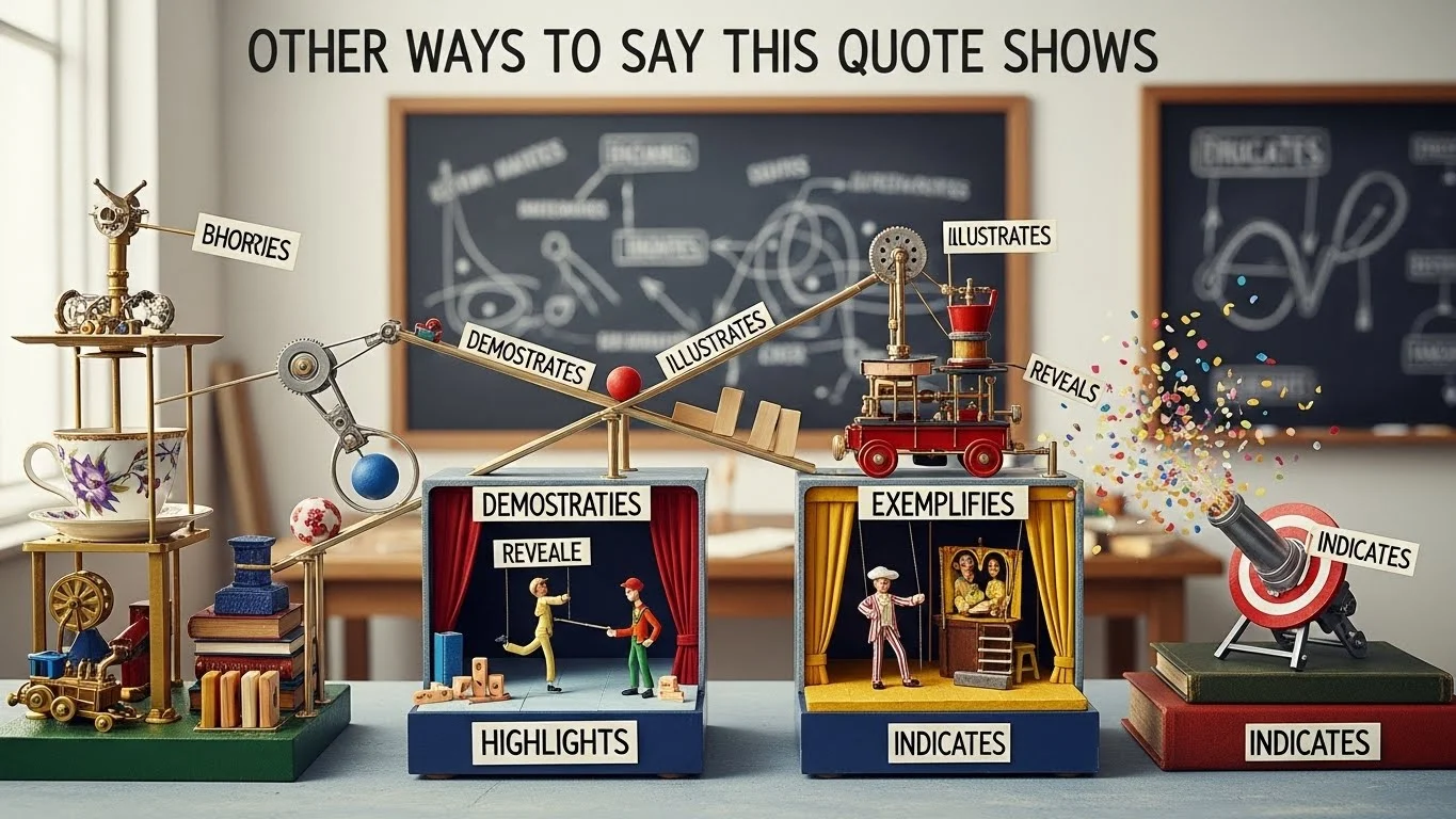 other ways to say This Quote Shows