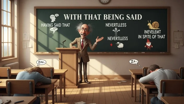 other ways to say with that being say