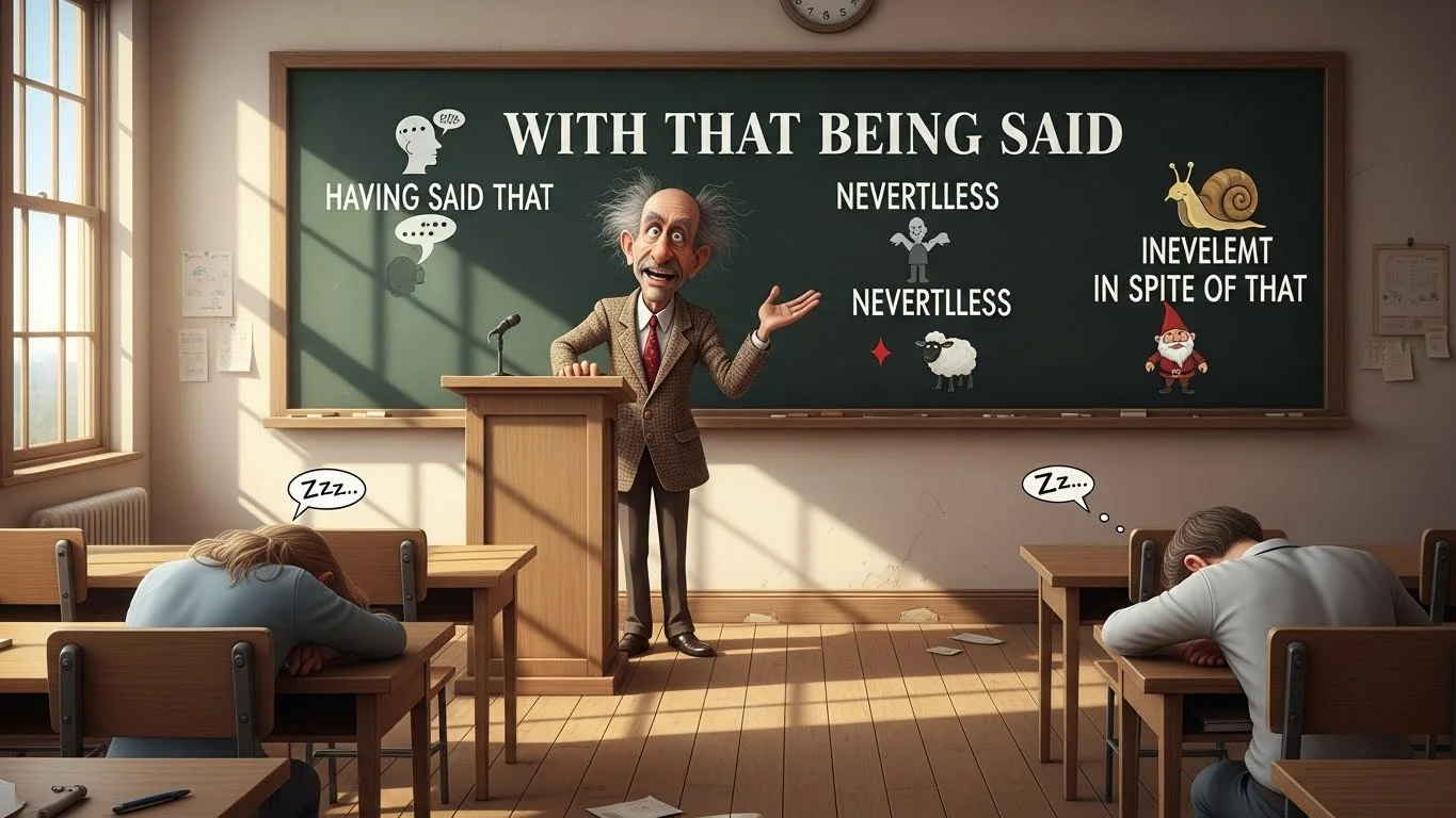 other ways to say with that being say