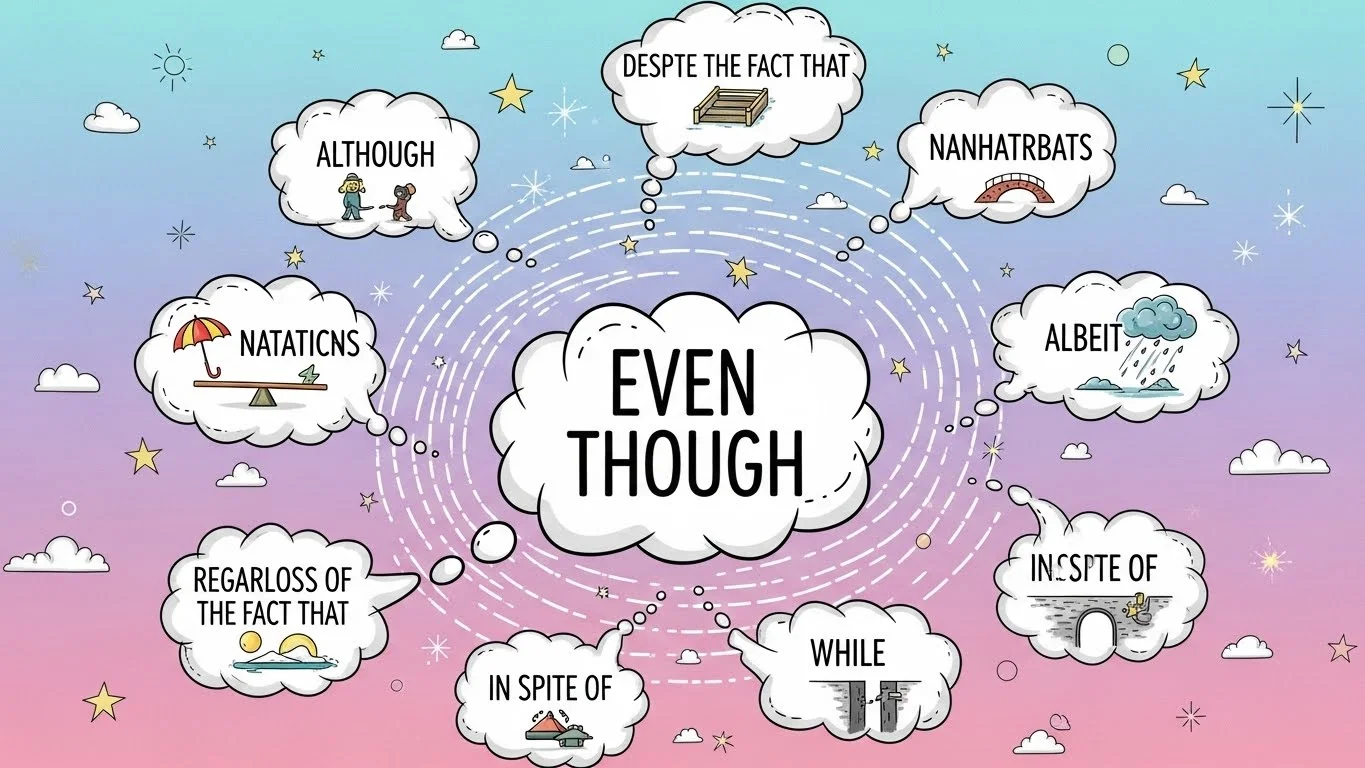 other ways to say even though
