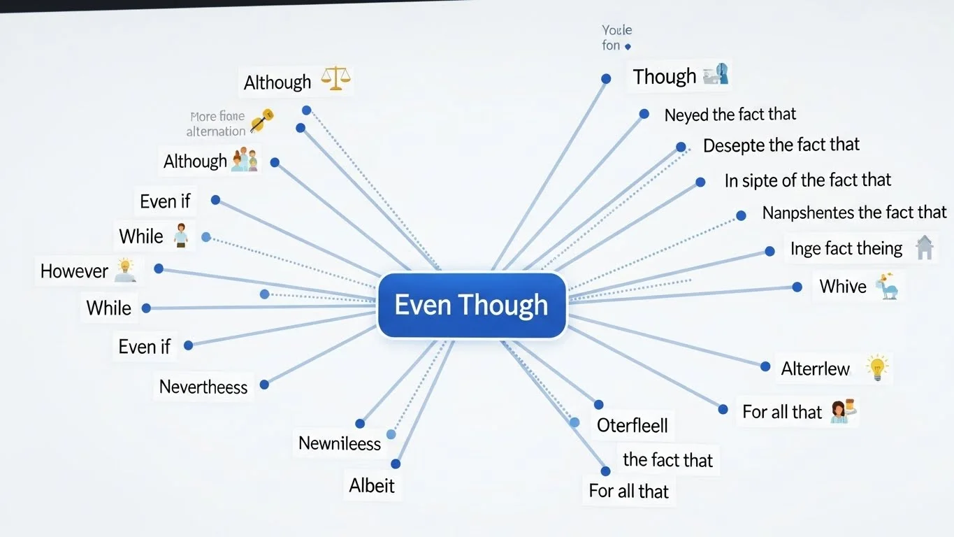other ways to say even though 