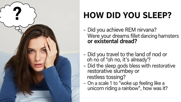 25 Other Ways To Say “How Did You Sleep”