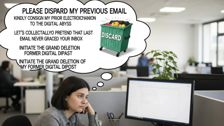 Other Ways To Say “Please Discard My Previous Email”