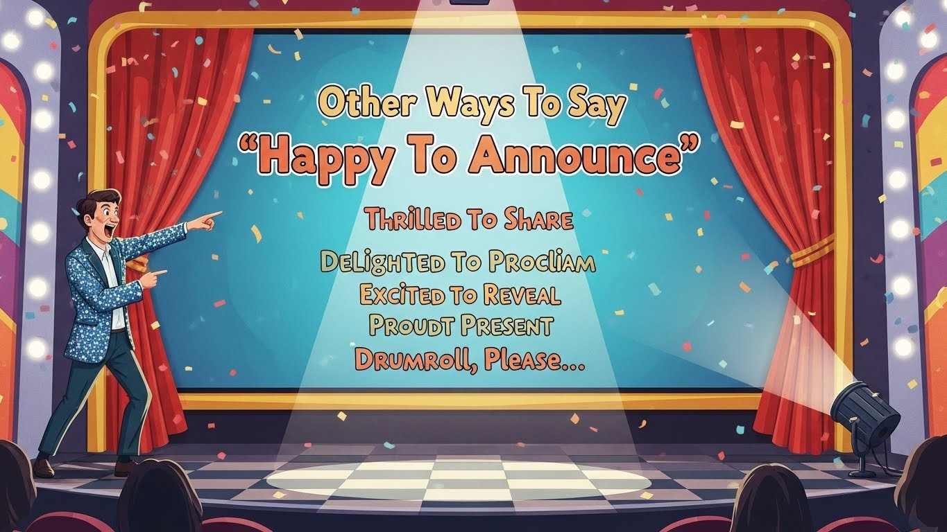 Other Ways To Say Happy To Announce