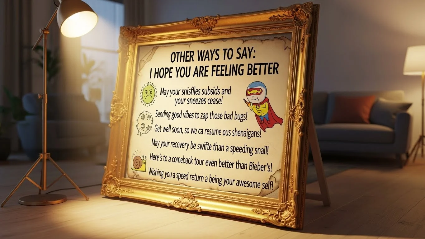 I Hope You Are Feeling Better 