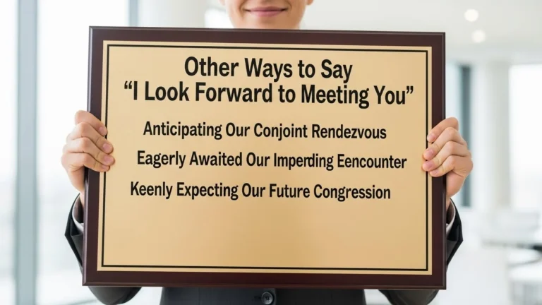 Other Ways To Say “I Look Forward To Meeting You”