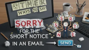 Other Ways To Say “Sorry For The Short Notice” In An Email
