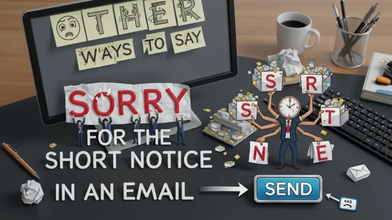 Other Ways To Say “Sorry For The Short Notice” In An Email