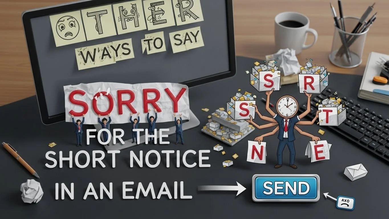 Other Ways To Say “Sorry For The Short Notice” In An Email