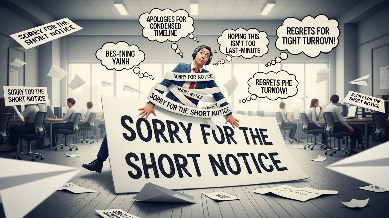 Other Ways To Say Sorry For The Short Notice