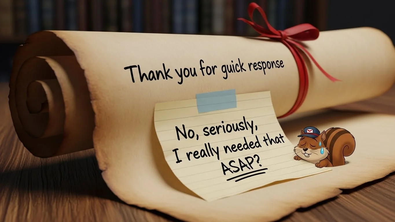 Thank You For Your Quick Response